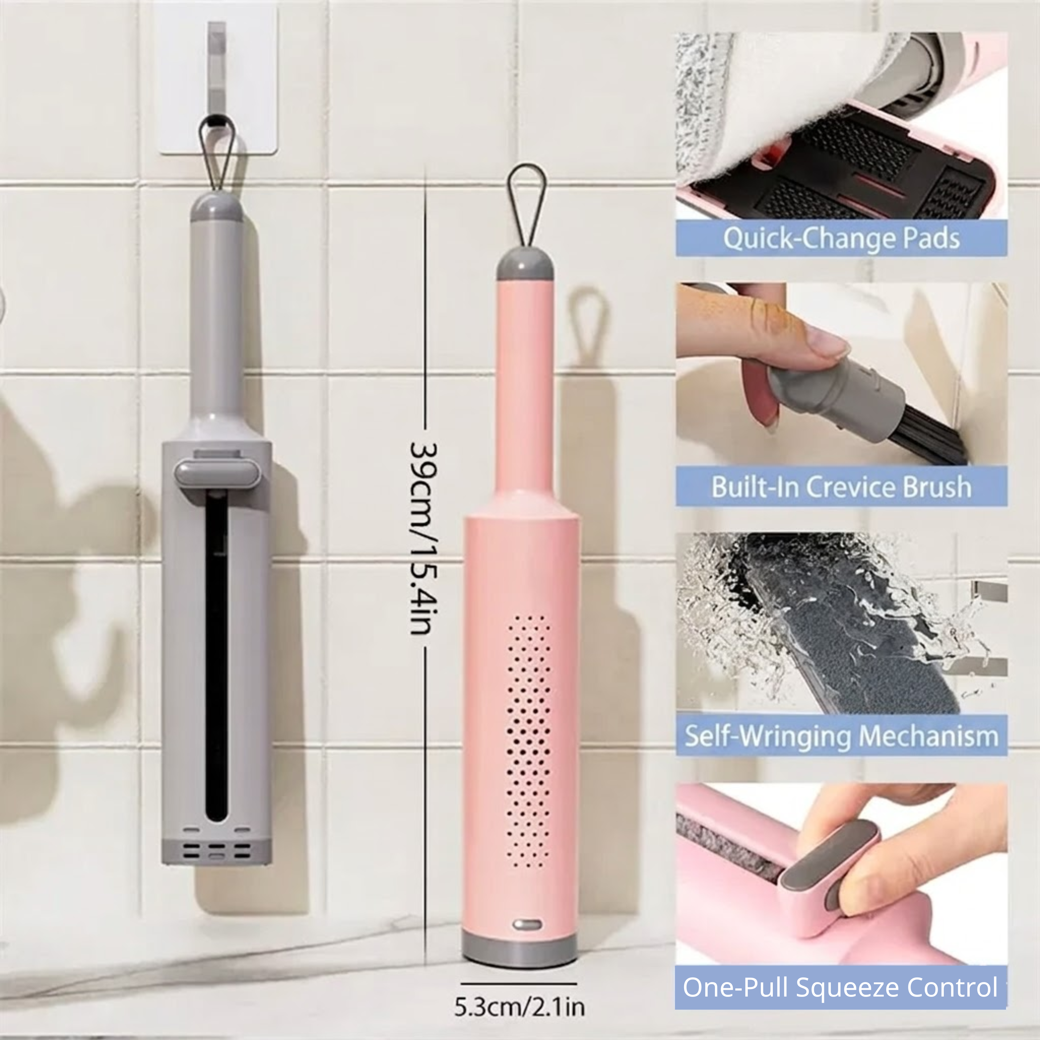 🚨 LAST CHANCE: 50% OFF🚨 Zero-Touch Self-Wringing Compact Flat Mop