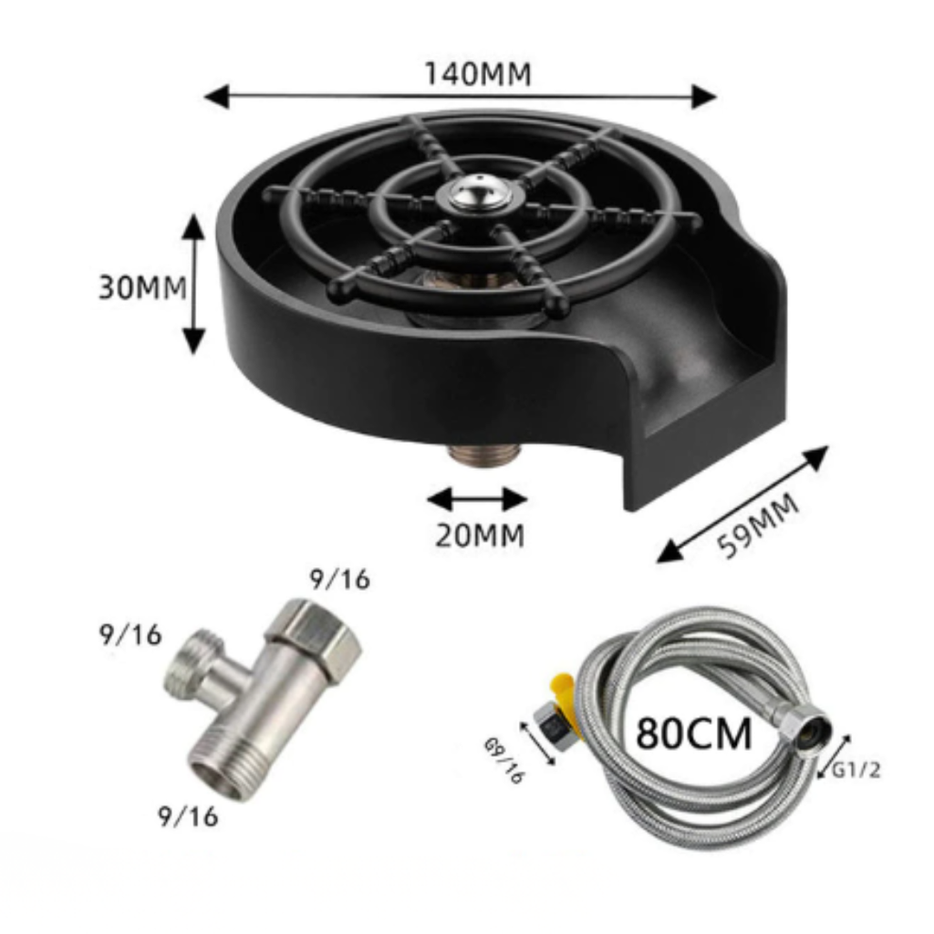 💦Summer Sale 30% OFF💦 Automatic Cup Washer - High Pressure Glass Cleaner for Kitchen Sink, Beer, Milk, Tea Cups