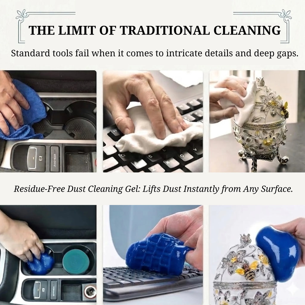 Residue-Free Dust Cleaning Gel – Universal for Crevices, Decor & Furniture