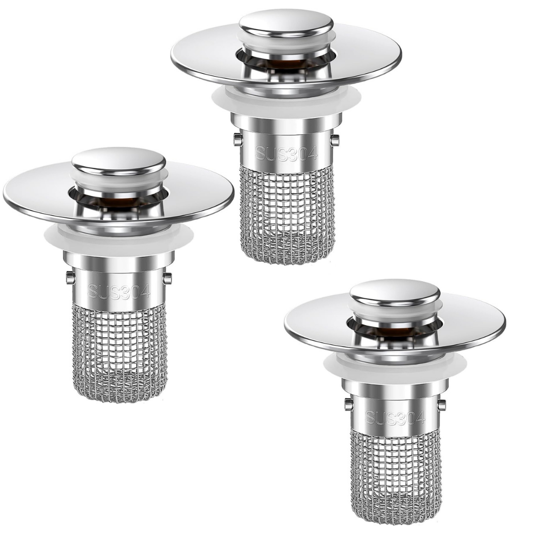 🔥Limited Time 50% OFF🔥2-in-1 Pop-Up Sink Strainer -  Hair Stopper & Drain Plug