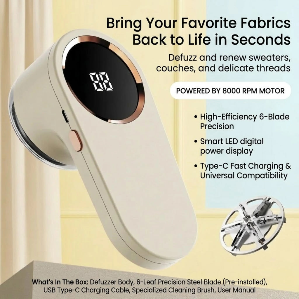 ✨ EXCLUSIVE ONLINE DEAL✨ Ultimate All-Fabric Defuzzer & USB Rechargeable Lint Trimmer
