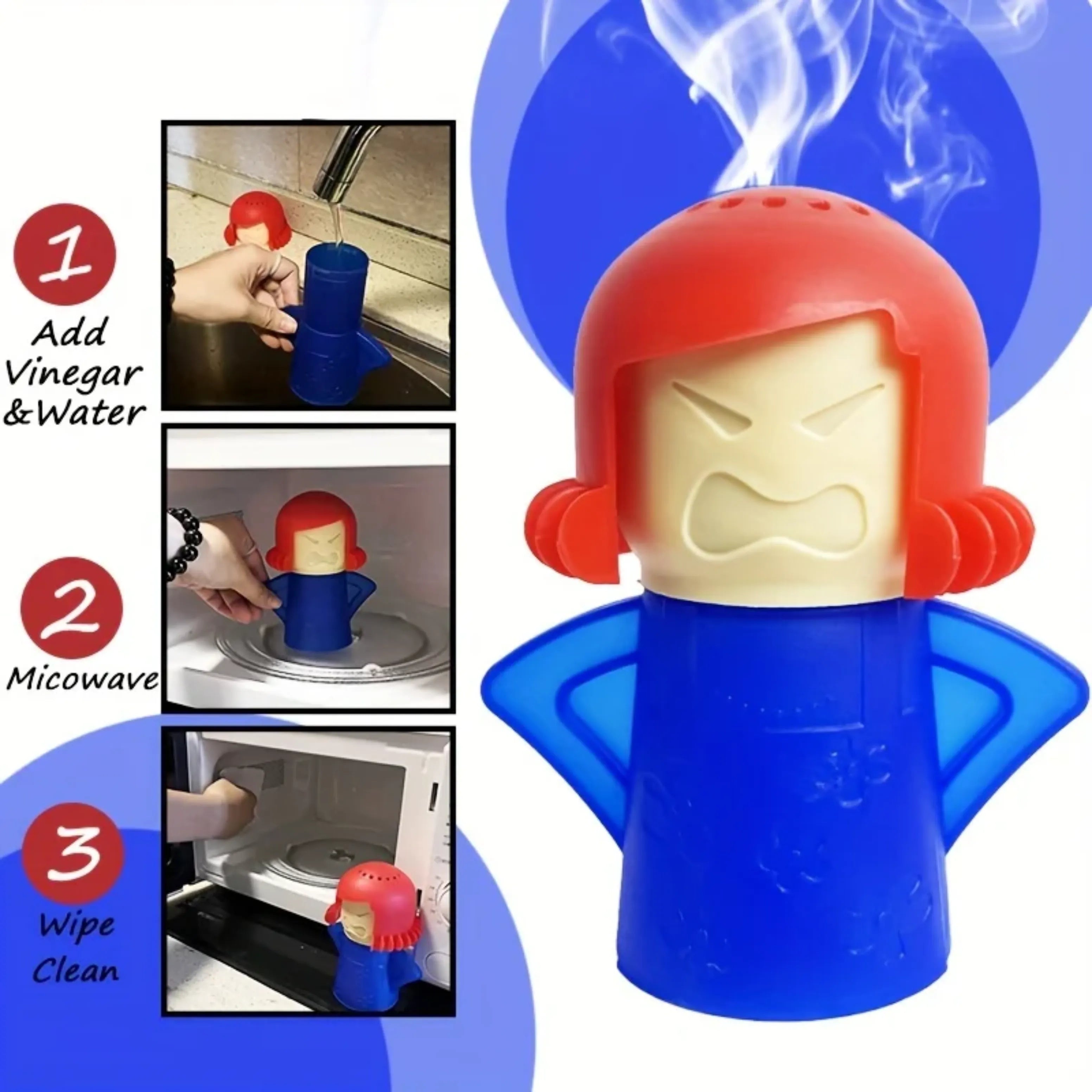 7-Minute Eco-Steam Microwave Cleaner