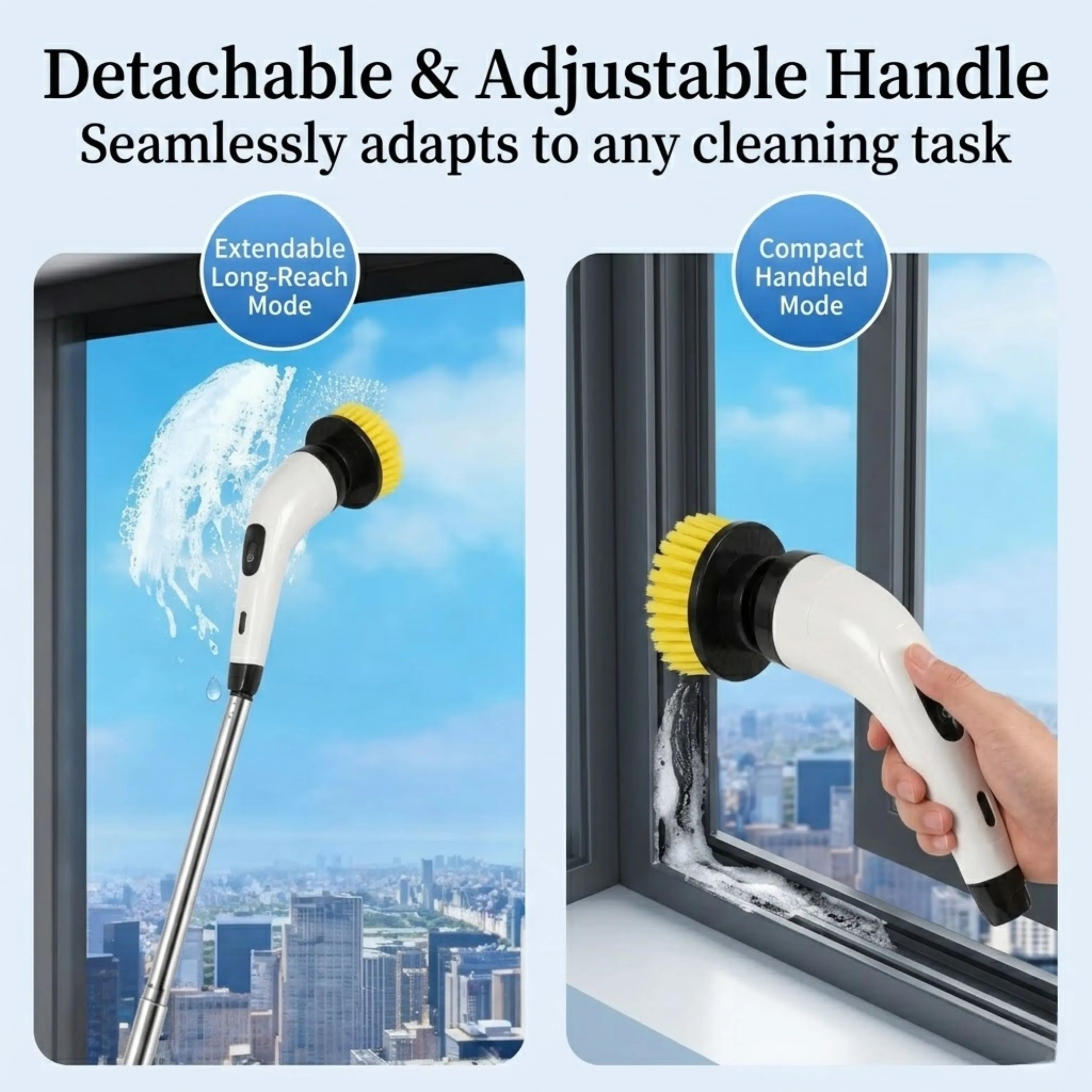 🔥 LAST SALE 50% OFF 🔥 Cordless Electric Spin Scrubber with 7 Brush Heads – Rechargeable Power Scrubber for Shower, Tile & Floor