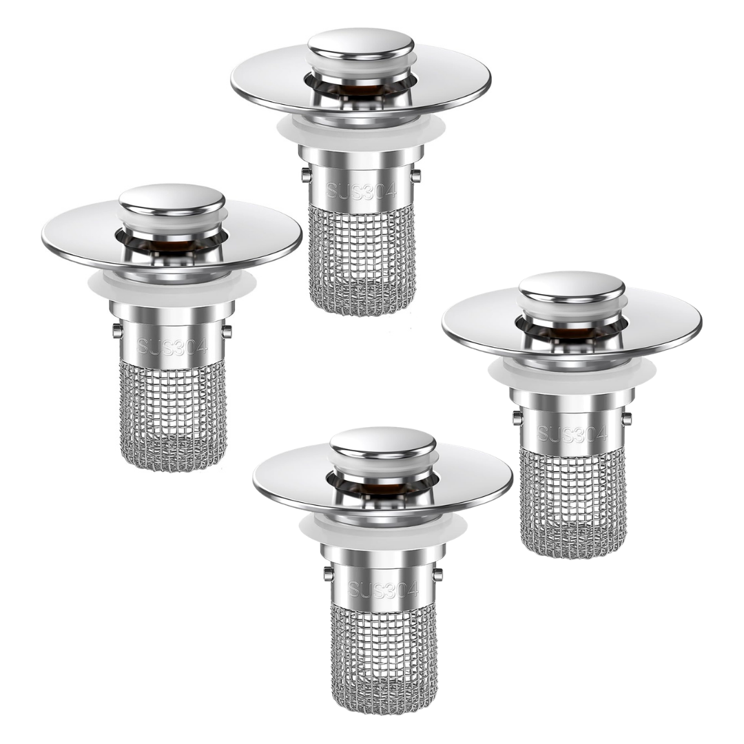 🔥Limited Time 50% OFF🔥2-in-1 Pop-Up Sink Strainer -  Hair Stopper & Drain Plug