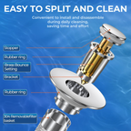 🔥Limited Time 50% OFF🔥2-in-1 Pop-Up Sink Strainer -  Hair Stopper & Drain Plug