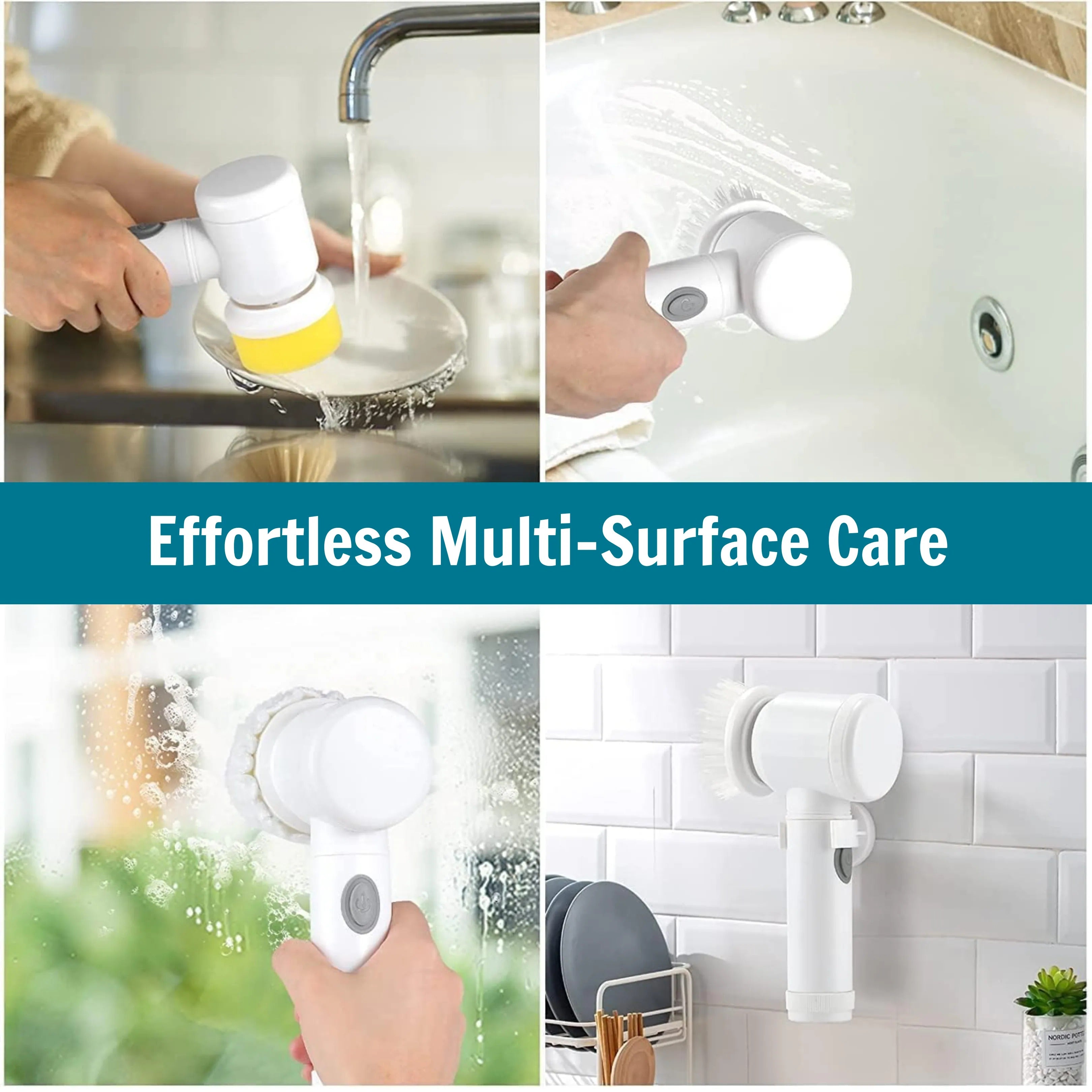 🔥 LAST SALE 50% OFF 🔥 Cordless Electric Spin Scrubber with 7 Brush Heads – Rechargeable Power Scrubber for Shower, Tile & Floor