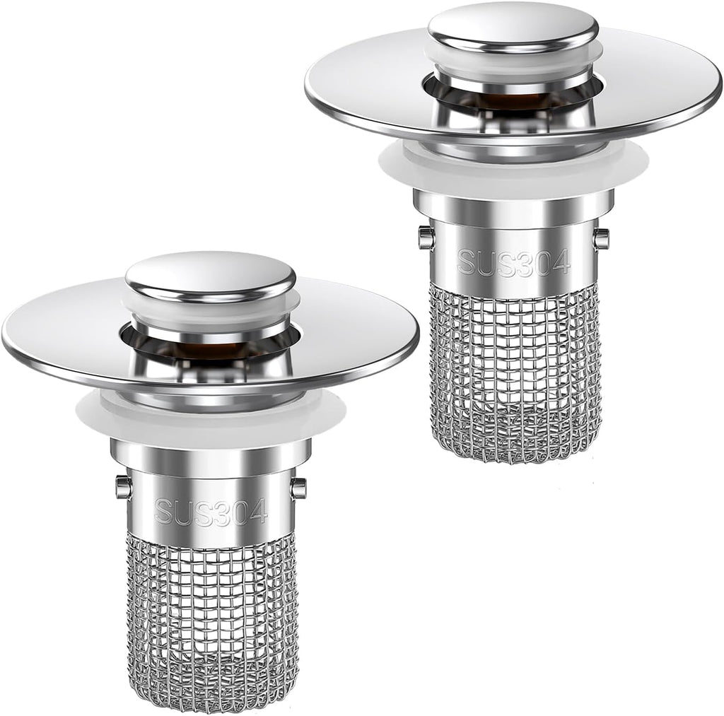 🔥Limited Time 50% OFF🔥2-in-1 Pop-Up Sink Strainer -  Hair Stopper & Drain Plug