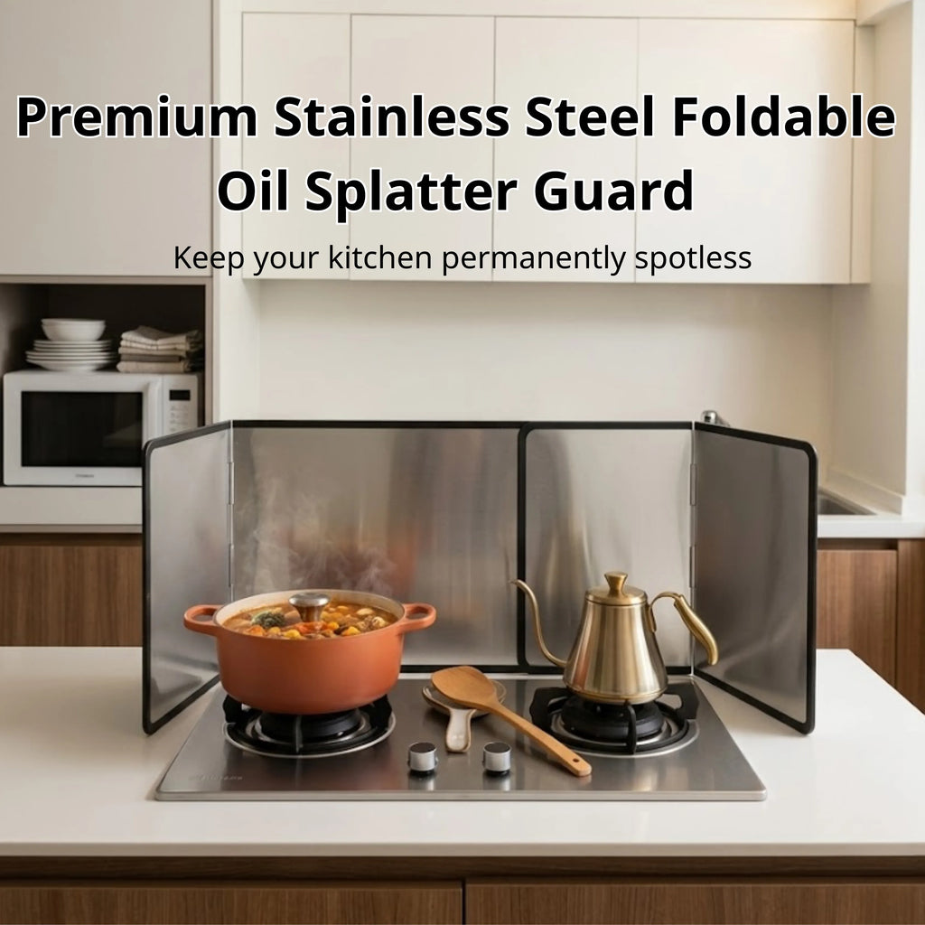 💫 SPECIAL OFFER ENDS SOON💫 Premium Stainless Steel Foldable Oil Splatter Guard