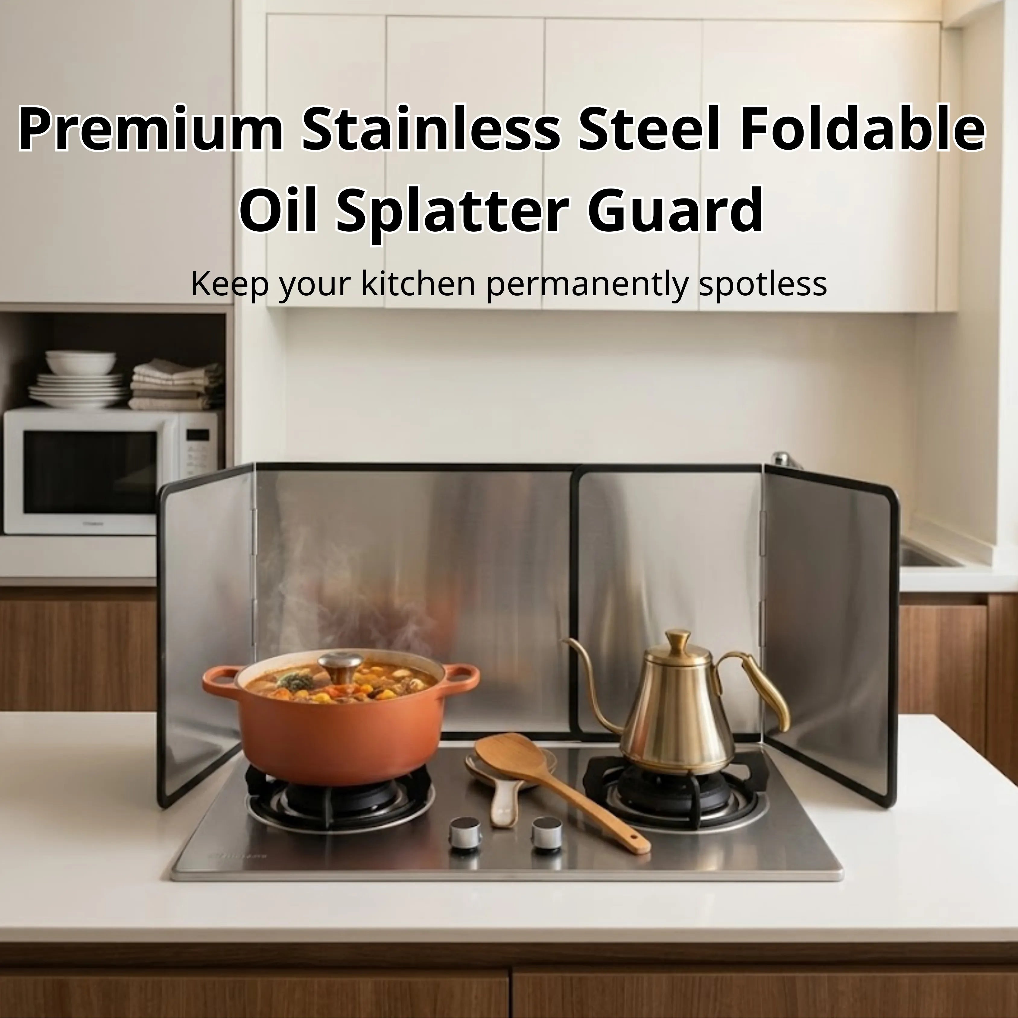💫 SPECIAL OFFER ENDS SOON💫 Premium Stainless Steel Foldable Oil Splatter Guard