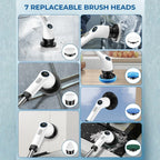 🔥 LAST SALE 50% OFF 🔥 Cordless Electric Spin Scrubber with 7 Brush Heads – Rechargeable Power Scrubber for Shower, Tile & Floor