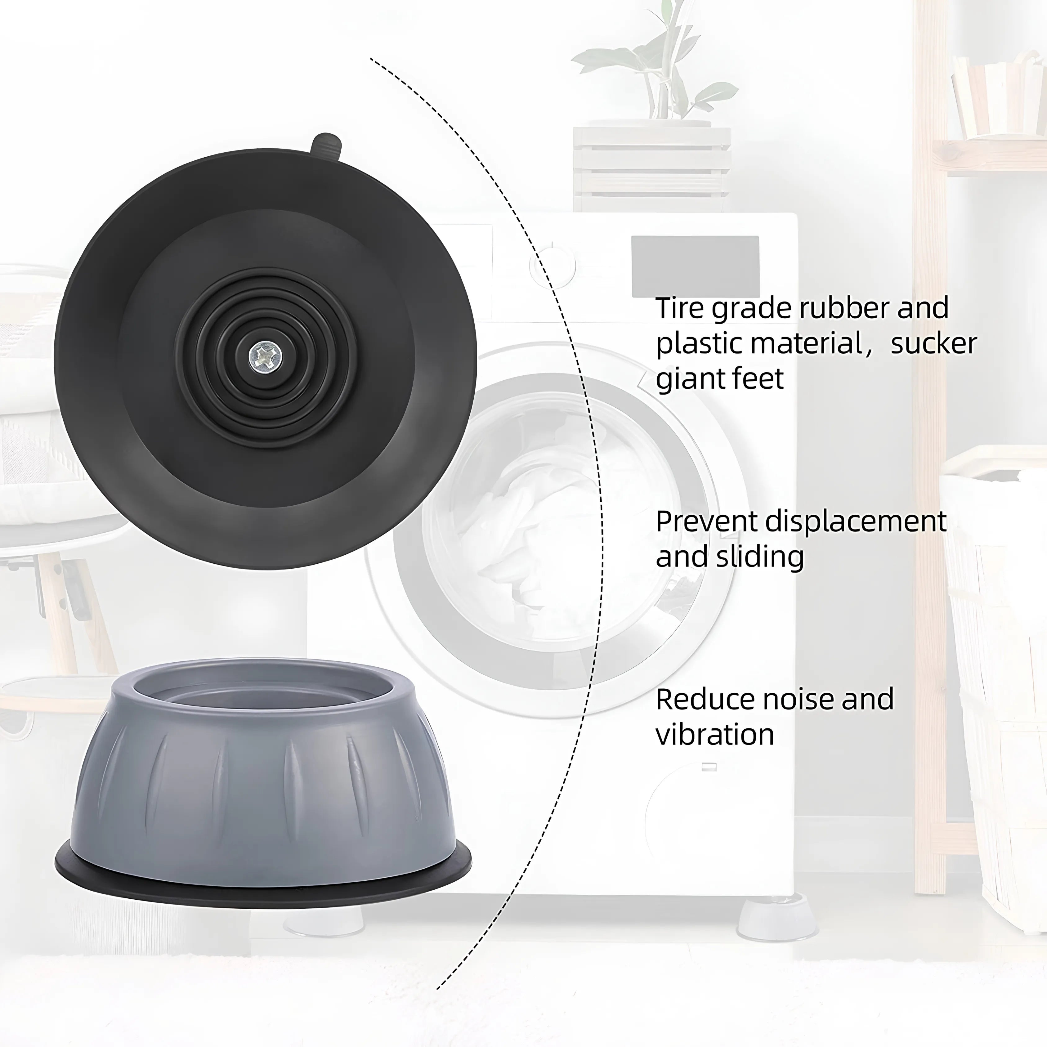 Noise-Cancelling Universal Appliance Stabilizer Base (4PCS)