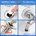 🔥Limited Time 50% OFF🔥2-in-1 Pop-Up Sink Strainer -  Hair Stopper & Drain Plug