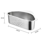 Space-Saving Corner Sink Strainer & Organizer