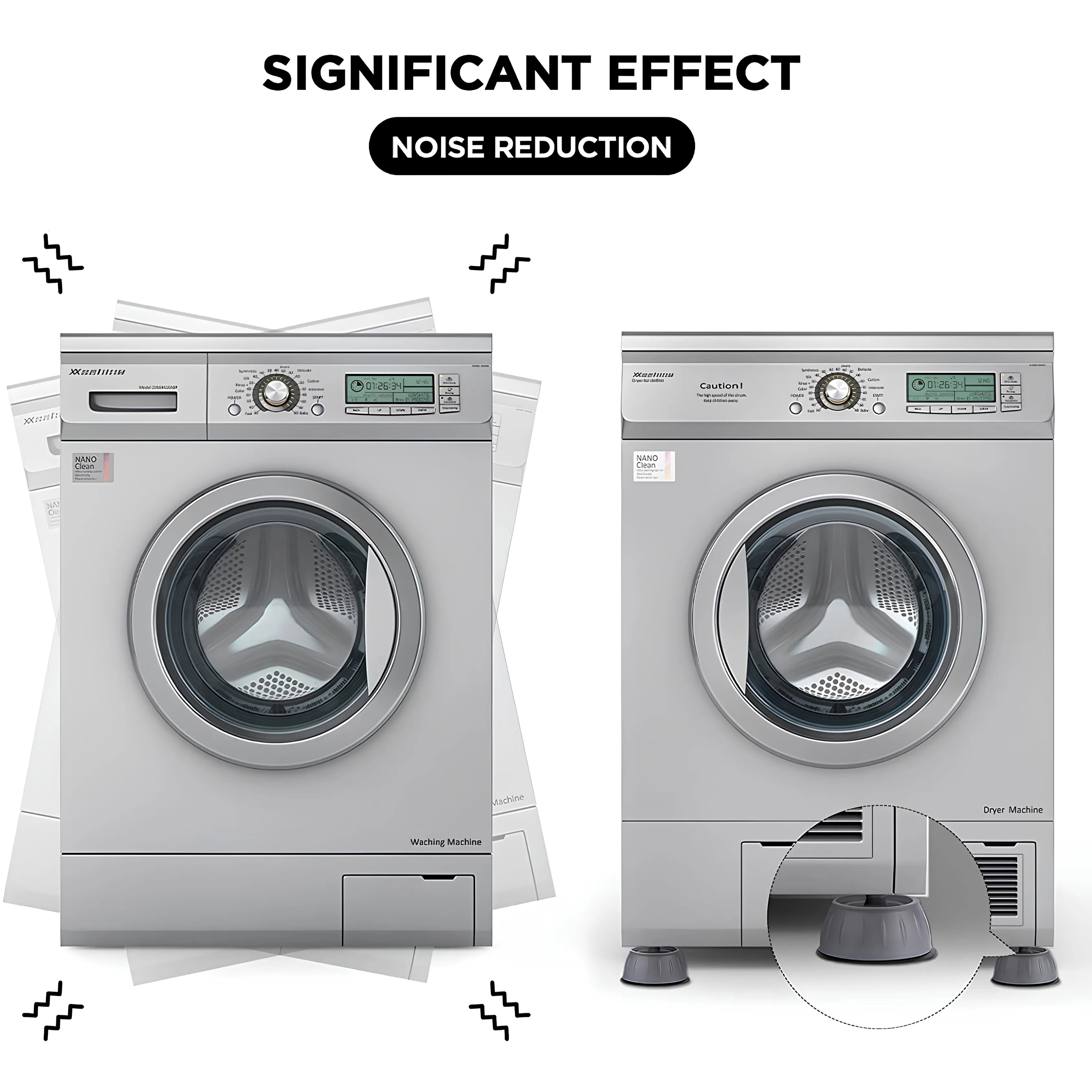 Noise-Cancelling Universal Appliance Stabilizer Base (4PCS)