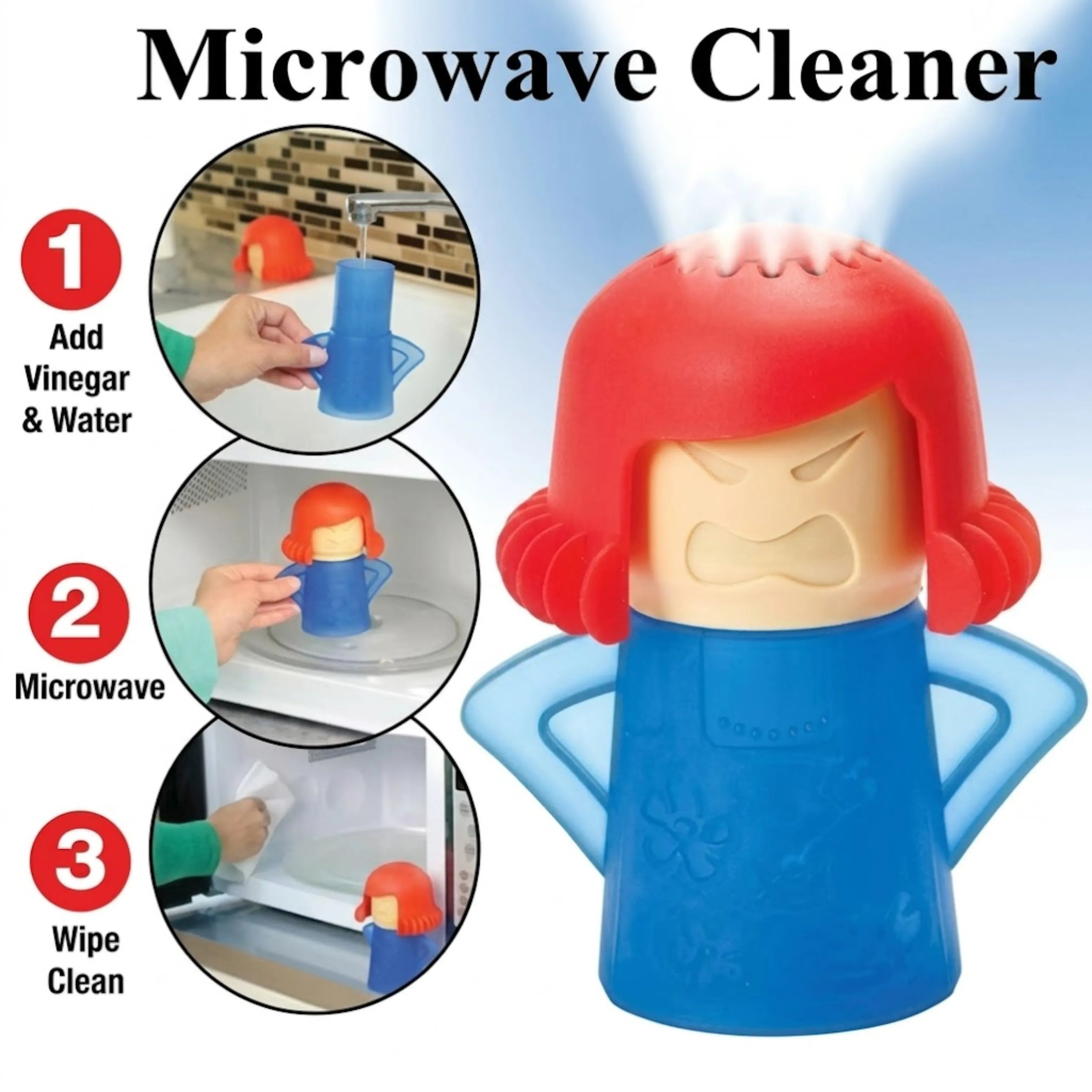 7-Minute Eco-Steam Microwave Cleaner